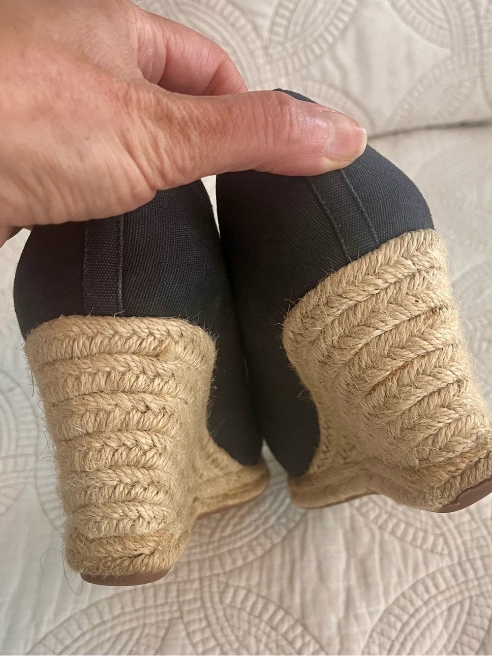 J. Crew Navy Espadrille Wedges - Picture 8 of 10